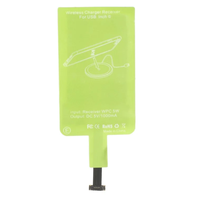 Universal Qi Wireless Charger Receiver for Micro-USB interface Mobile Phones (Narrow-interface Down)