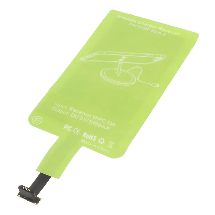Universal Qi Wireless Charger Receiver for Micro-USB interface Mobile Phones (Narrow-interface Down)