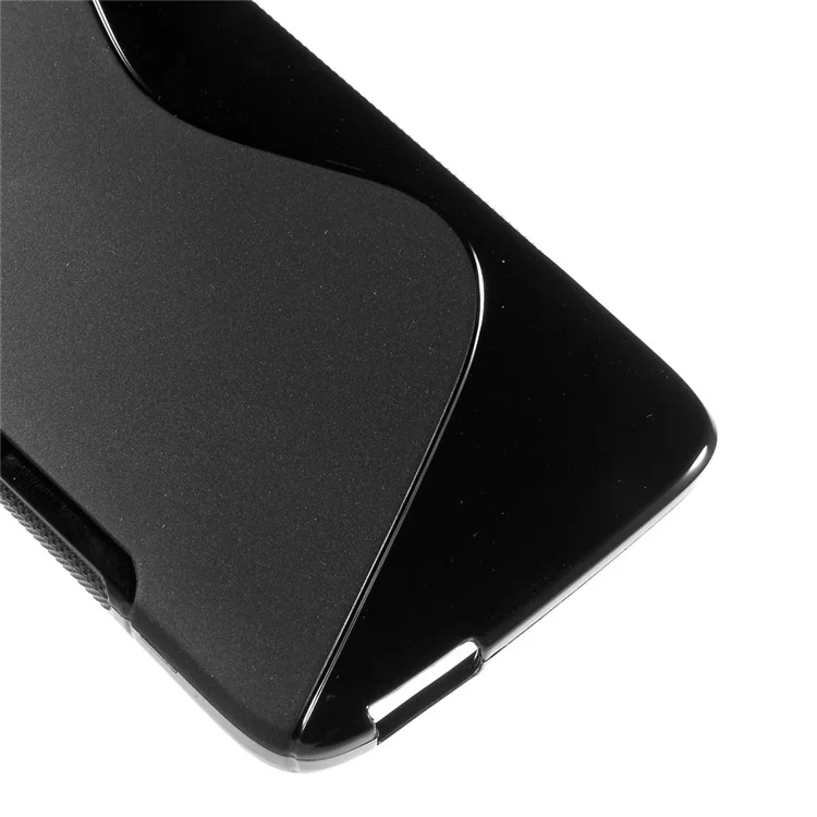 S Shape TPU Case for Alcatel OneTouch Idol 3 (5.5) - Black