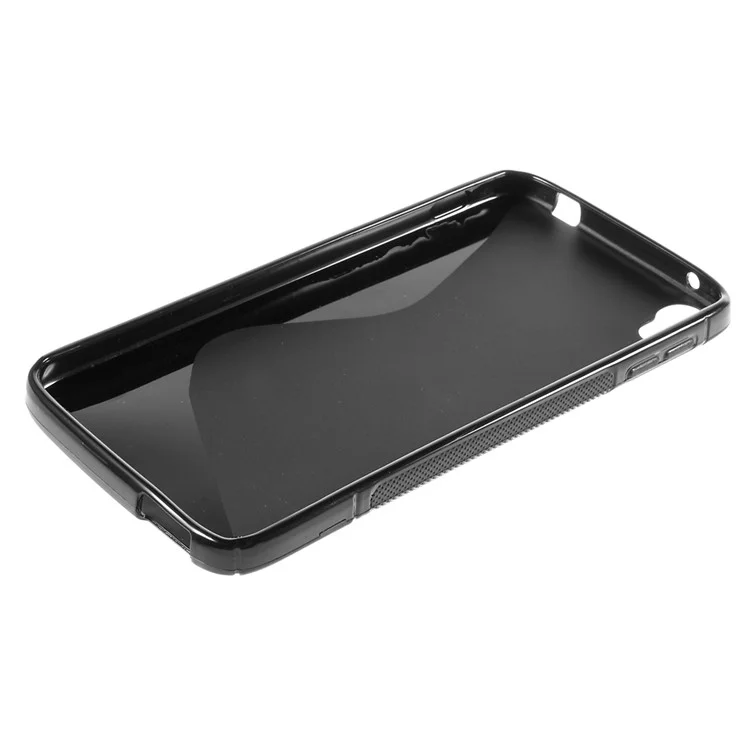 S Shape TPU Case for Alcatel OneTouch Idol 3 (5.5) - Black