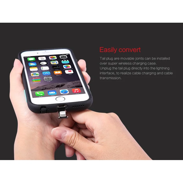 NILLKIN Super Power for iPhone 6 Wireless Charging Receiver PC + TPU Case - Black