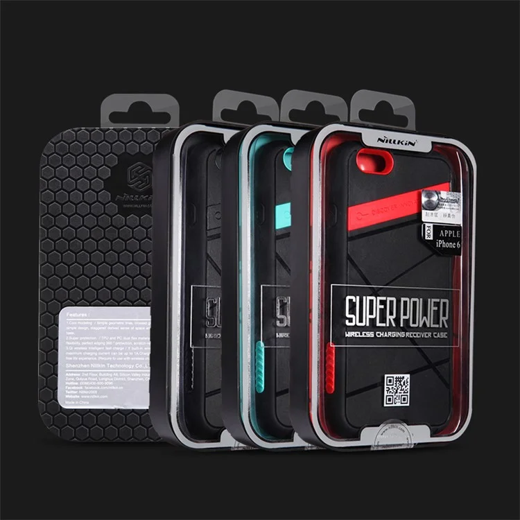 NILLKIN Super Power for iPhone 6 Wireless Charging Receiver PC + TPU Case - Black