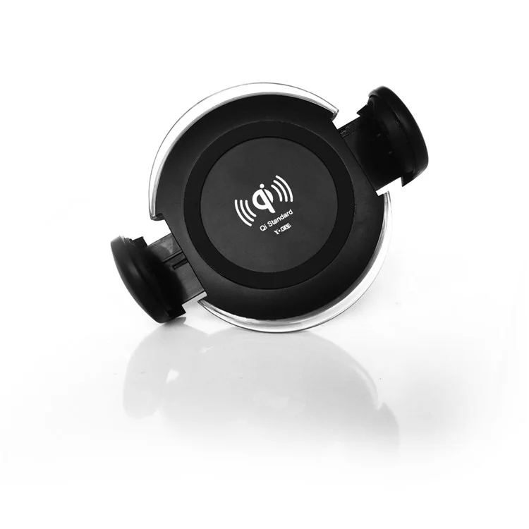 YOGEE CZ-1 Wireless Car Charger (Not Support FOD Function) Vehicle-mounted Charging Holder for Samsung S8 / S8 Plus etc. - Black