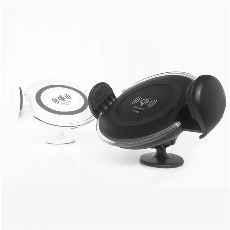 YOGEE CZ-1 Wireless Car Charger (Not Support FOD Function) Vehicle-mounted Charging Holder for Samsung S8 / S8 Plus etc. - Black