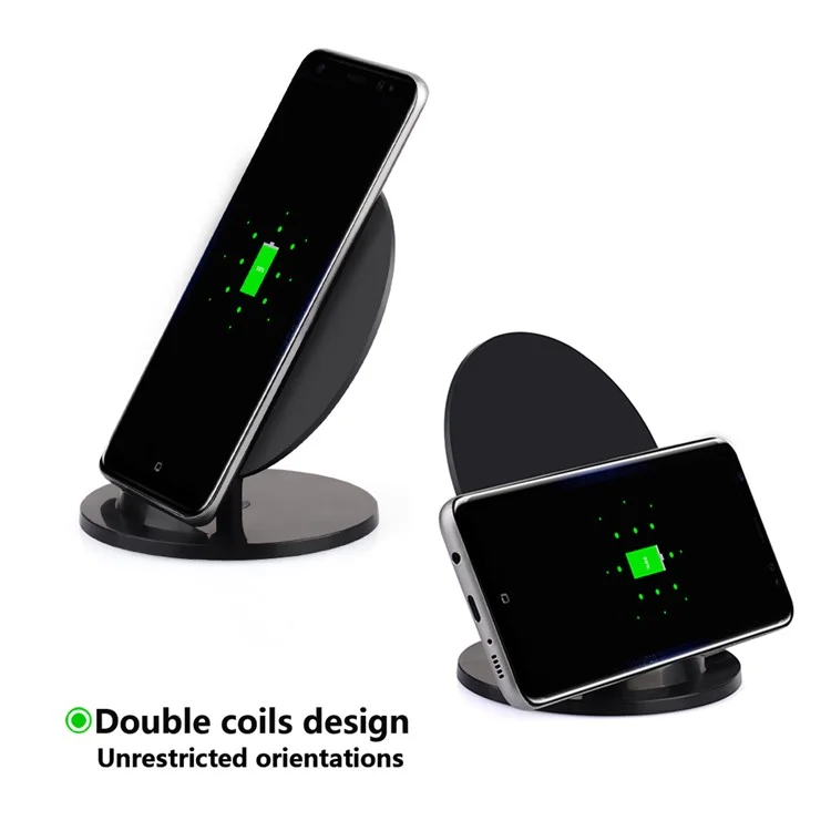 ITIAN Q8 10W QC2.0 Qi Wireless Charging Stand for iPhone 8/8 Plus/Samsung Note 8/S8/S8 Plus etc. - Black