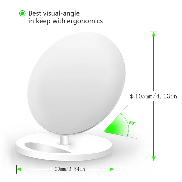 Q8 5W Qi Wireless Charging Stand for iPhone 8/8 Plus/Samsung Note 8/S8/S8 Plus etc. - White