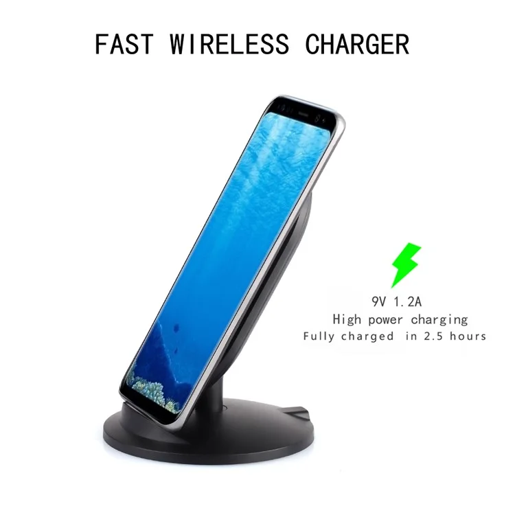ITIAN M8-10W Fast Charge Wireless Charging Convertible Stand Holder for iPhone 8/8 Plus/Samsung Galaxy Note 8 - Black