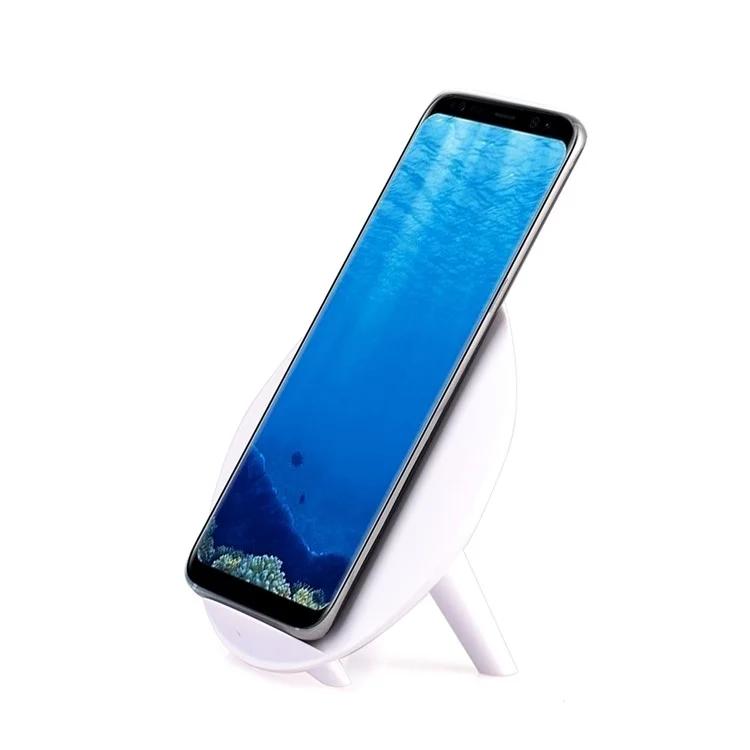 K10-5W Wireless Charging Convertible Stand Holder for iPhone 8/8 Plus/Samsung Galaxy Note 8 - White