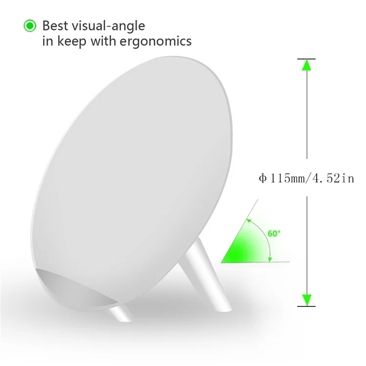 K10-5W Wireless Charging Convertible Stand Holder for iPhone 8/8 Plus/Samsung Galaxy Note 8 - White