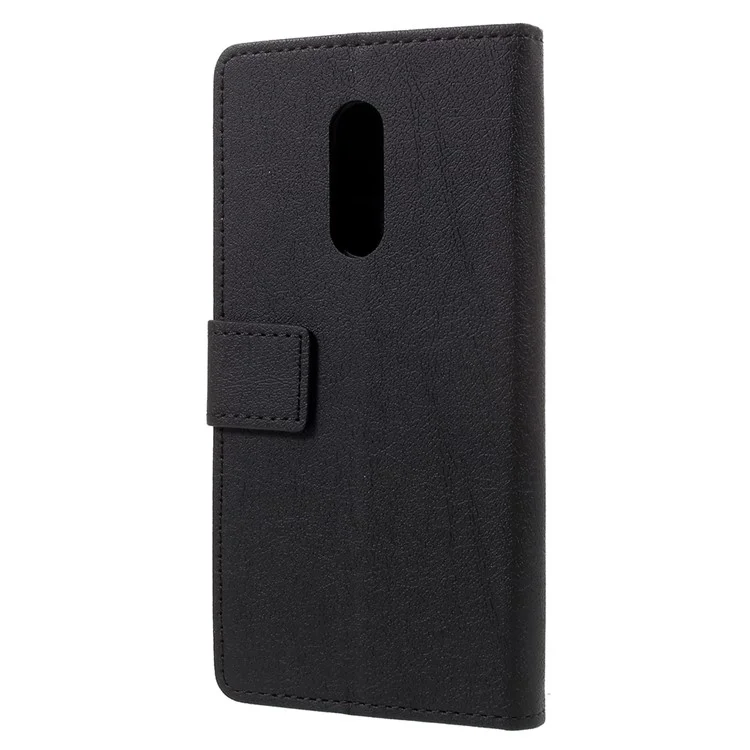 Wallet Leather Magnetic Stand Phone Case for Alcatel A7 - Black