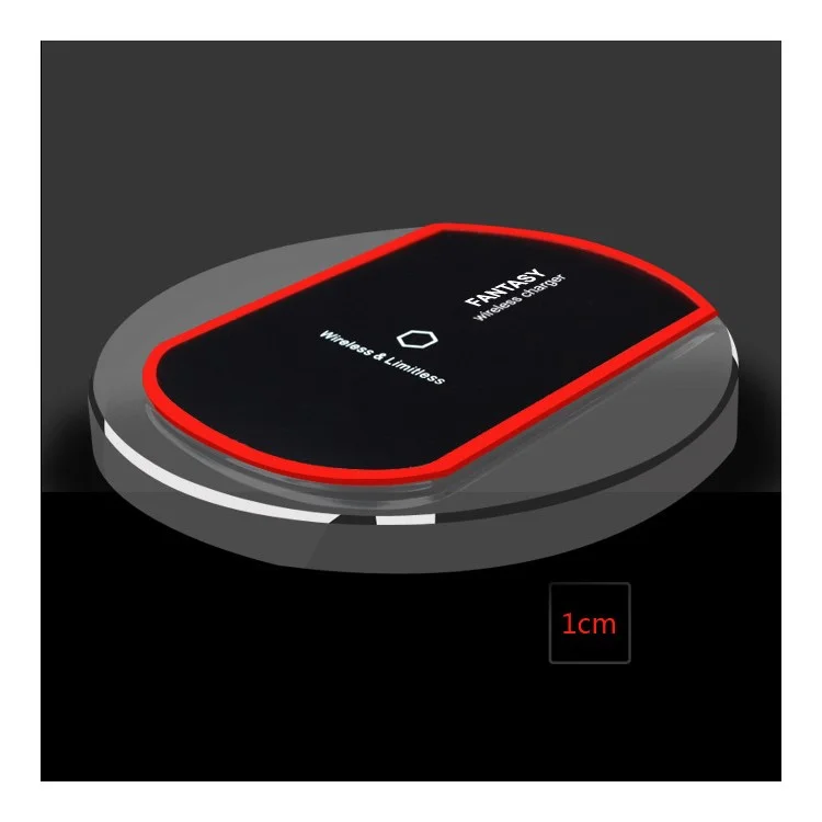 Round 5W Wireless Charging Pad for iPhone 8/8 Plus, Samsung S8/S8 Plus etc. - Black