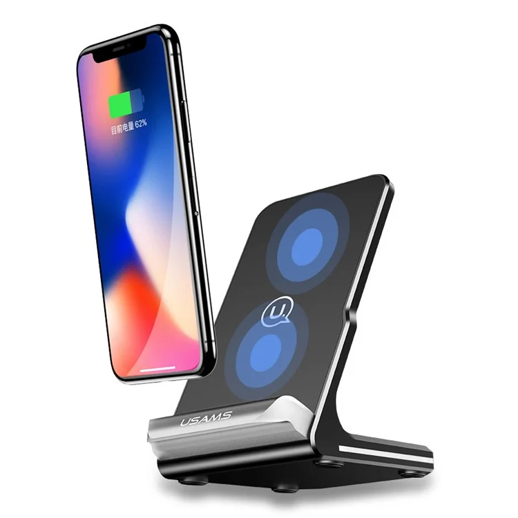 USAMS US-CD28 Wireless Fast Charging Stand Holder for iPhone Samsung