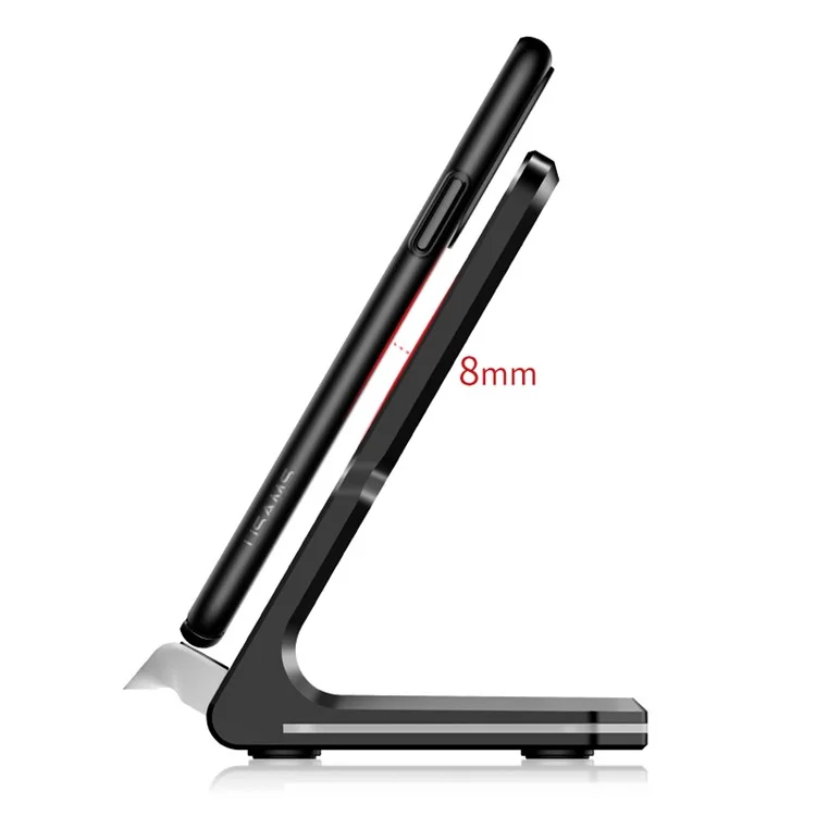USAMS US-CD28 Wireless Fast Charging Stand Holder for iPhone Samsung