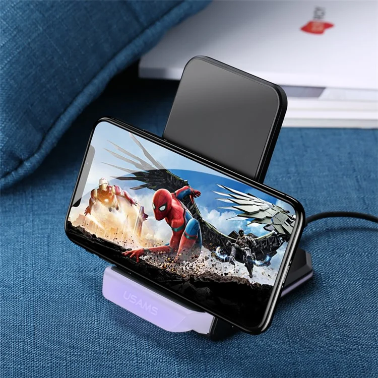 USAMS US-CD28 Wireless Fast Charging Stand Holder for iPhone Samsung