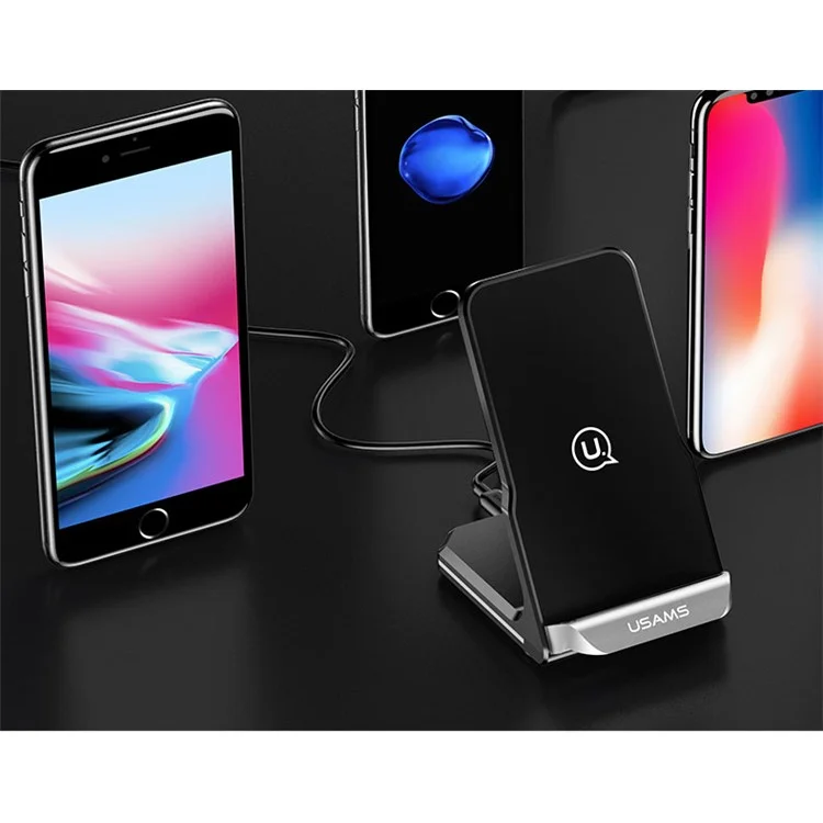 USAMS US-CD28 Wireless Fast Charging Stand Holder for iPhone Samsung