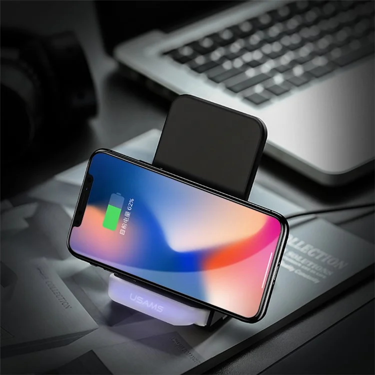 USAMS US-CD28 Wireless Fast Charging Stand Holder for iPhone Samsung