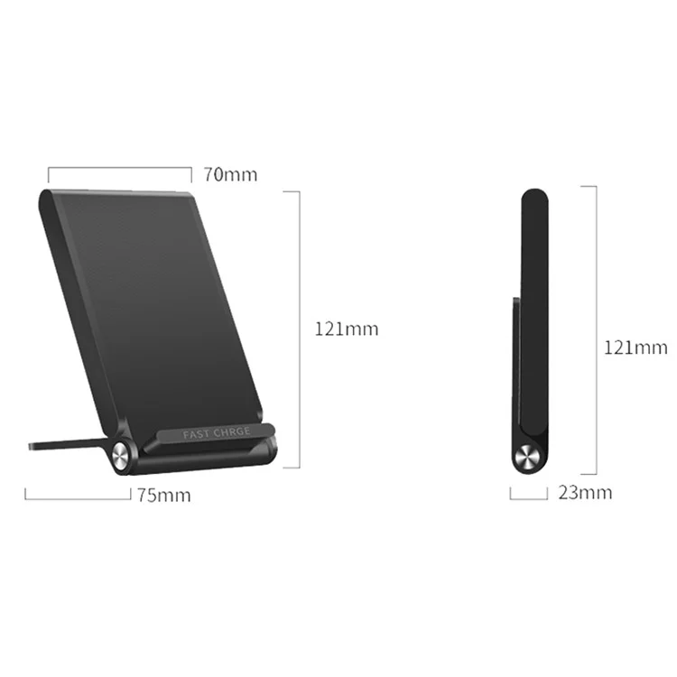 3-Coil Qi Wireless Charging Stand Foldable Wireless Charging Pad for iPhone X/8/8 Plus, Samsung Note 8/S8 (Not Support FOD Function)
