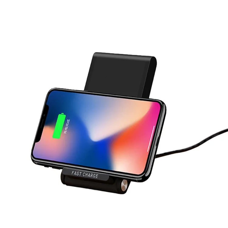 3-Coil Qi Wireless Charging Stand Foldable Wireless Charging Pad for iPhone X/8/8 Plus, Samsung Note 8/S8 (Not Support FOD Function)