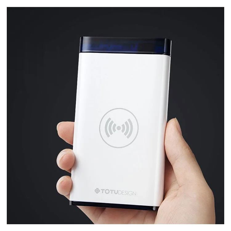 TOTU 8000mAh Qi Wireless Charging Power Bank Dual USB Output LCD Display Power Bank for iPhone X/8/8 Plus
