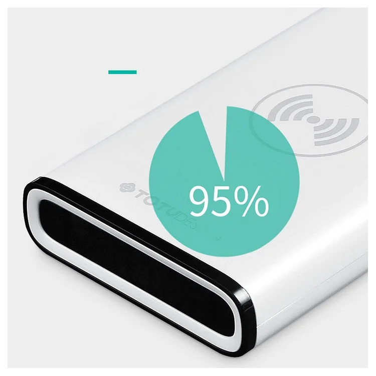 TOTU 8000mAh Qi Wireless Charging Power Bank Dual USB Output LCD Display Power Bank for iPhone X/8/8 Plus