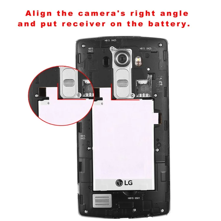 QI Wireless Charging IC Chip + NFC Antenna Sticker for LG G4 F500 F500S F500K F500L VS999 H815 H811 H810 LS991 H81