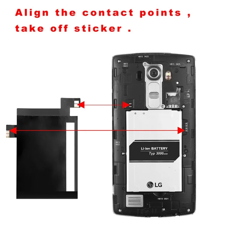 QI Wireless Charging IC Chip + NFC Antenna Sticker for LG G4 F500 F500S F500K F500L VS999 H815 H811 H810 LS991 H81