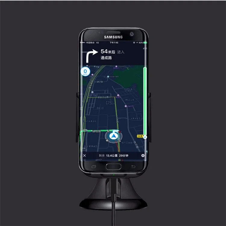 GY-A10 5V/1A Qi Wireless Charger + Suction Cup Car Mount Phone Holder for iPhone X/8 Plus/8 etc.