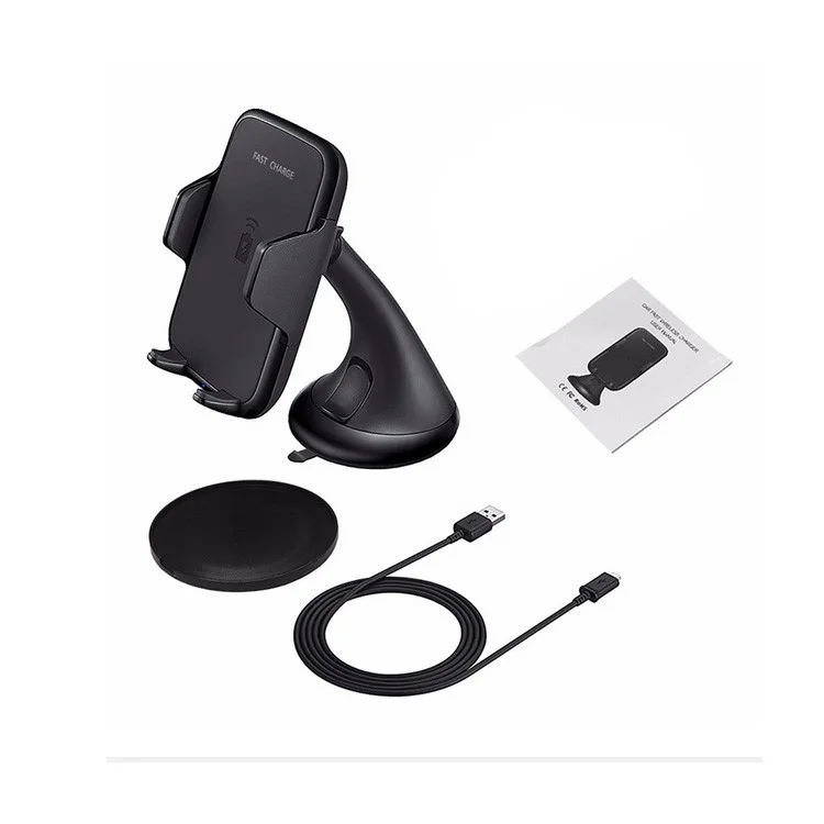 GY-A10 Suction Cup Car Mobile Phone Holder Qi Wireless Charger for iPhone X/8 Plus/8 Etc.