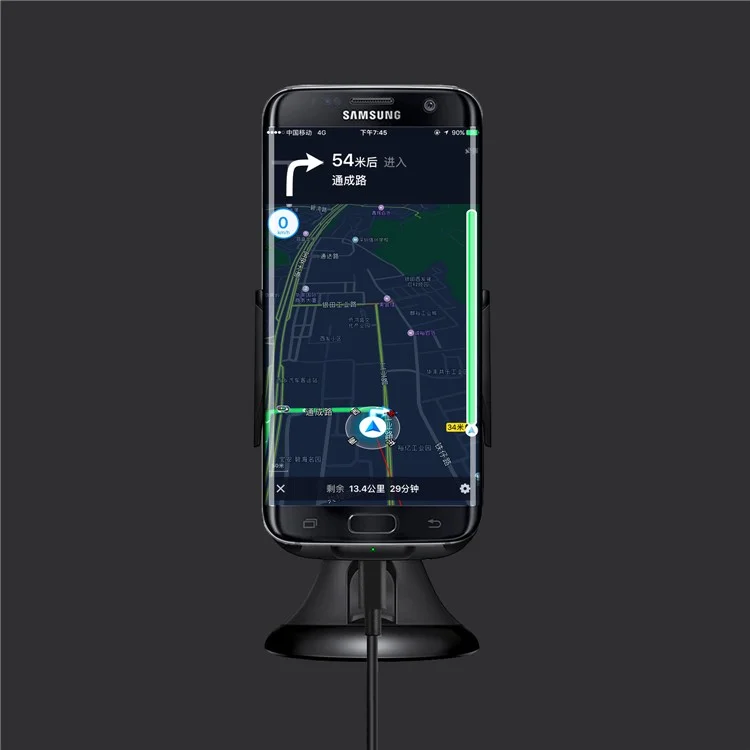 GY-A10 Suction Cup Car Mobile Phone Holder Qi Wireless Charger for iPhone X/8 Plus/8 Etc.