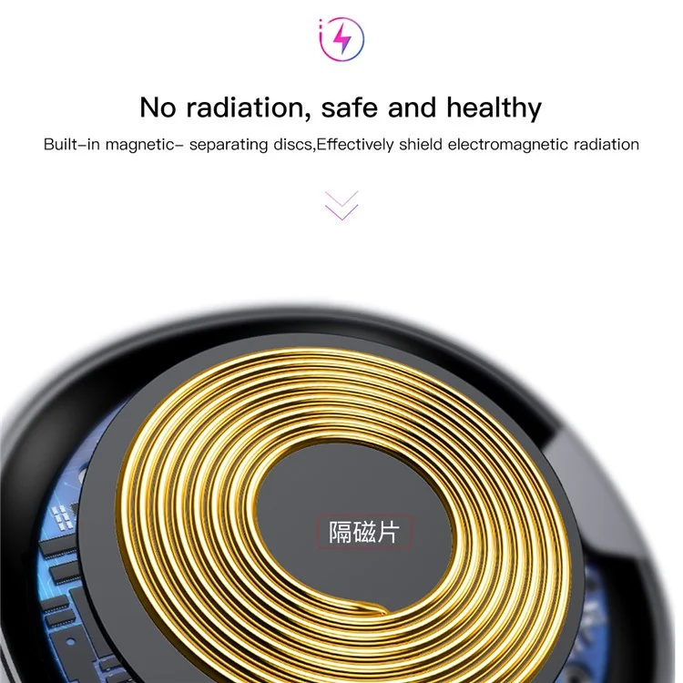 BASEUS UFO Ultra-thin Wireless Charging Pad for iPhone X/8/8 Plus, Samsung Note 8 (Not Support FOD Function) - Black