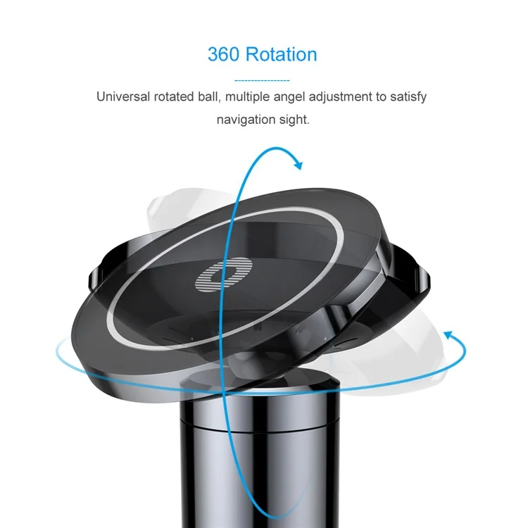 Universal Big Ear QC2.0 Wireless Charger Dual Use Magnetic Car Mount Holder for iPhone X/8/8 Plus etc. (Not Support FOD Function)