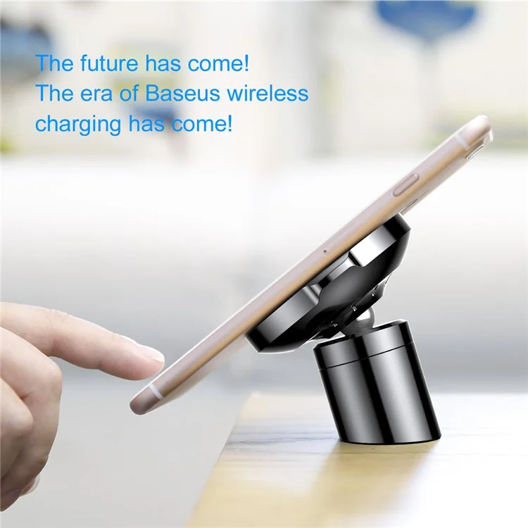Universal Big Ear QC2.0 Wireless Charger Dual Use Magnetic Car Mount Holder for iPhone X/8/8 Plus etc. (Not Support FOD Function)