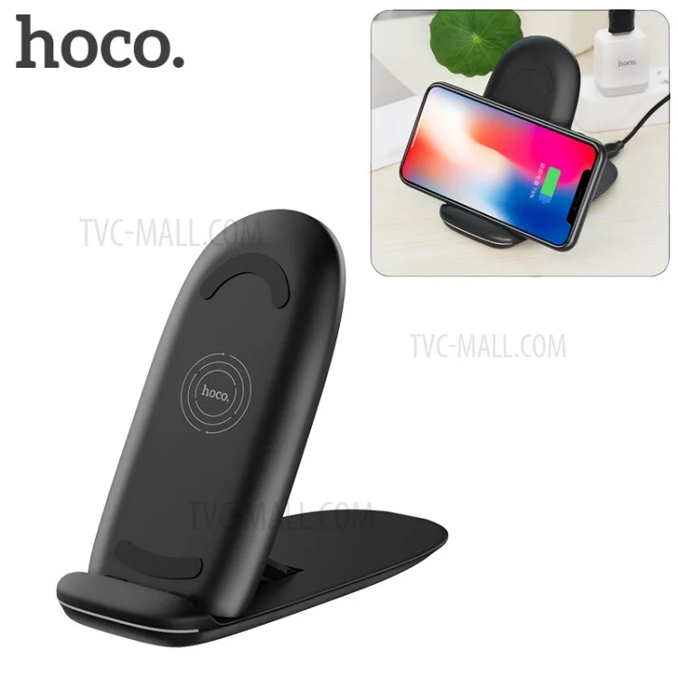 HOCO CW7 Fast Qi Wireless Charging Pad Stand with 3 Coils for iPhone X/8/8 Plus/Samsung Note 8/S8 etc.
