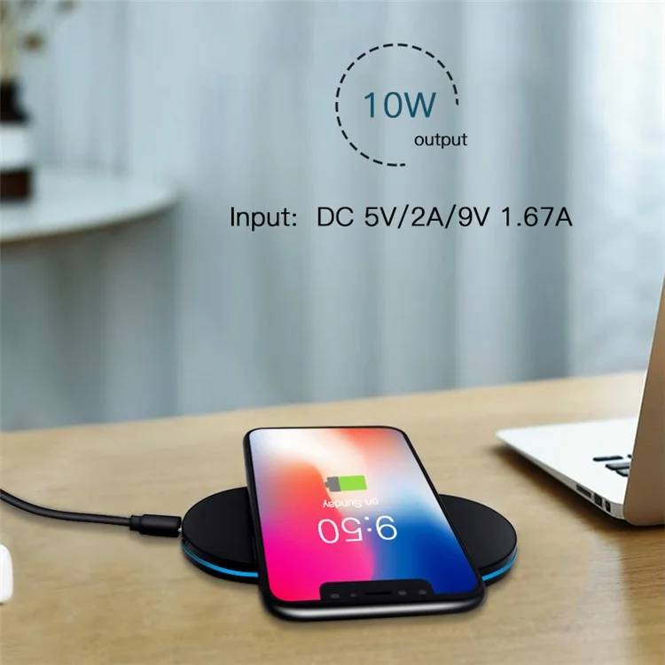 Q100 Qi Wireless Charging Pad Wireless Charger for iPhone X/8/8 Plus/Samsung Note 8/S8 etc.