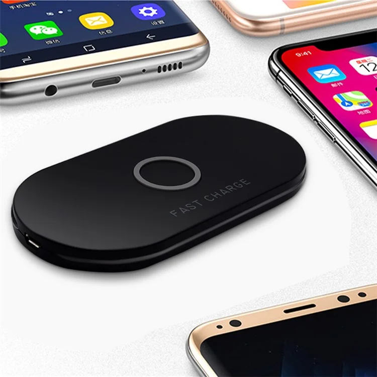 Q100 Qi Wireless Charging Pad Wireless Charger for iPhone X/8/8 Plus/Samsung Note 8/S8 etc.