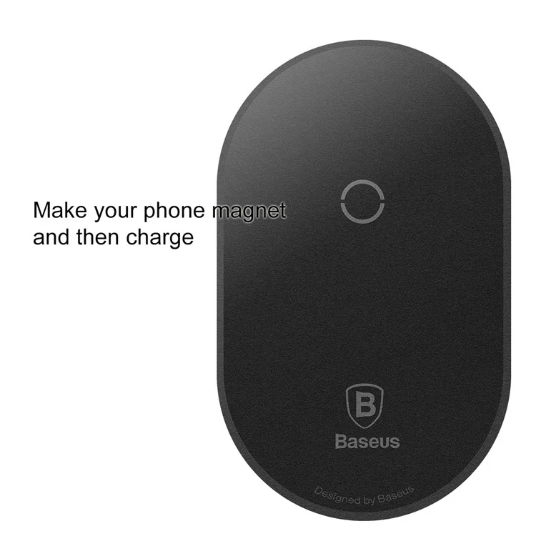 BASEUS Slim Microfiber Wireless Charging Receiver for Phone with Micro USB Port - Black