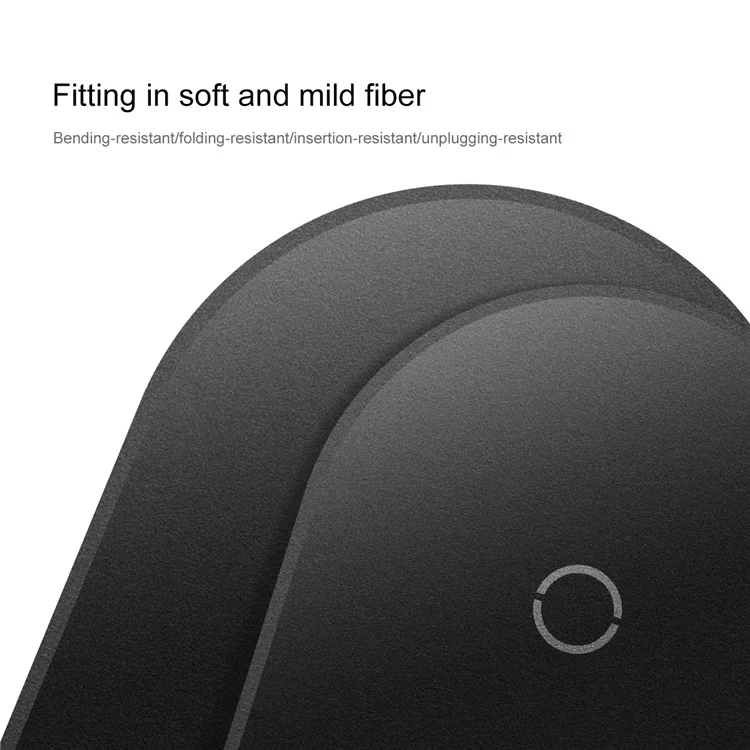 BASEUS Slim Microfiber Wireless Charging Receiver for Phone with Micro USB Port - Black