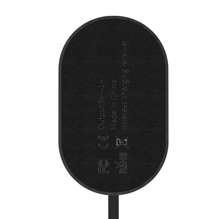 BASEUS Slim Microfiber Wireless Charging Receiver for Phone with Micro USB Port - Black