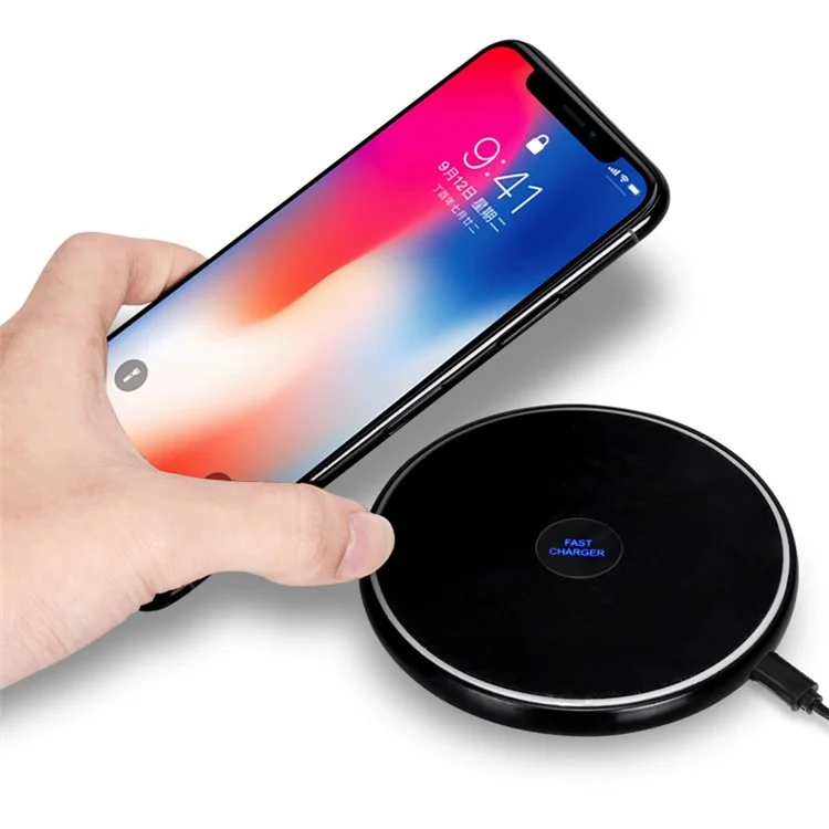 N10 Qi Wireless Fast Charging Pad for iPhone X/8/8 Plus, Samsung Note 8/S8