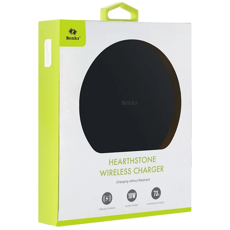 BENKS Hearthstone Qi Wireless Quick Charger Pad for iPhone X/8/8Plus, Samsung S8/S8 Plus - Black