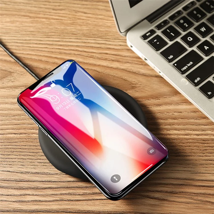BENKS Hearthstone Qi Wireless Quick Charger Pad for iPhone X/8/8Plus, Samsung S8/S8 Plus - Black