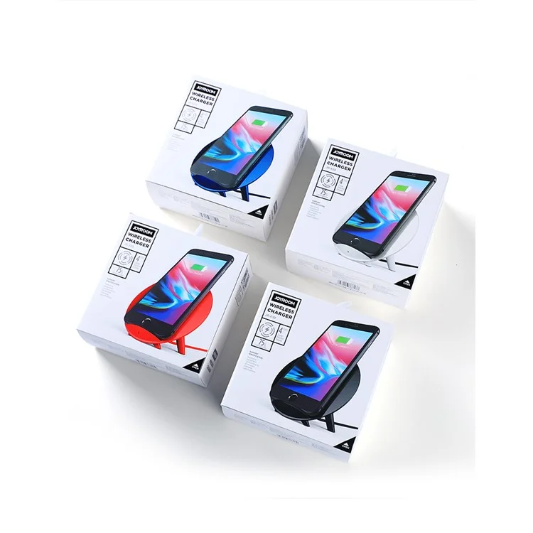 JOYROOM K10 Round Slim Qi Wireless Charger Pad for iPhone X / Samsung Galaxy Note 8 Etc - Black