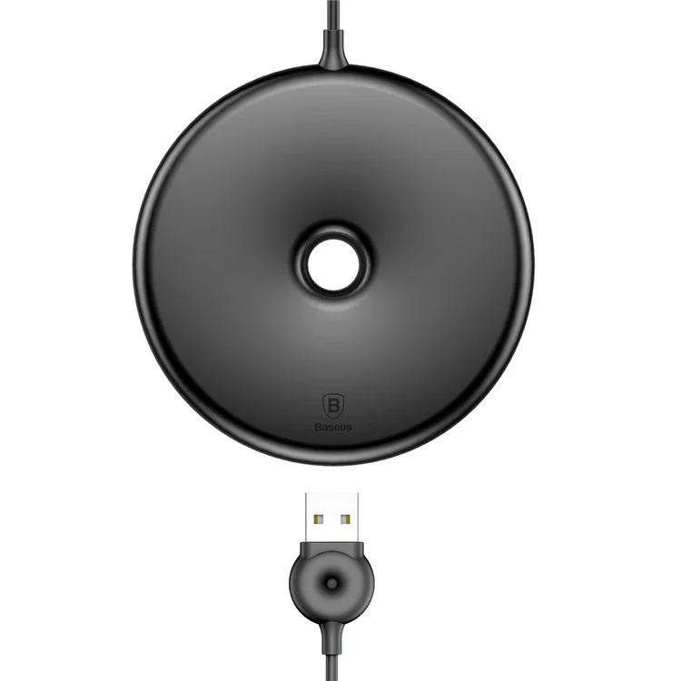 BASEUS Donut Wireless Charger Wireless Charging Pad for iPhone X, Samsung Note 8 Etc. (Not Support FOD Function) - Black