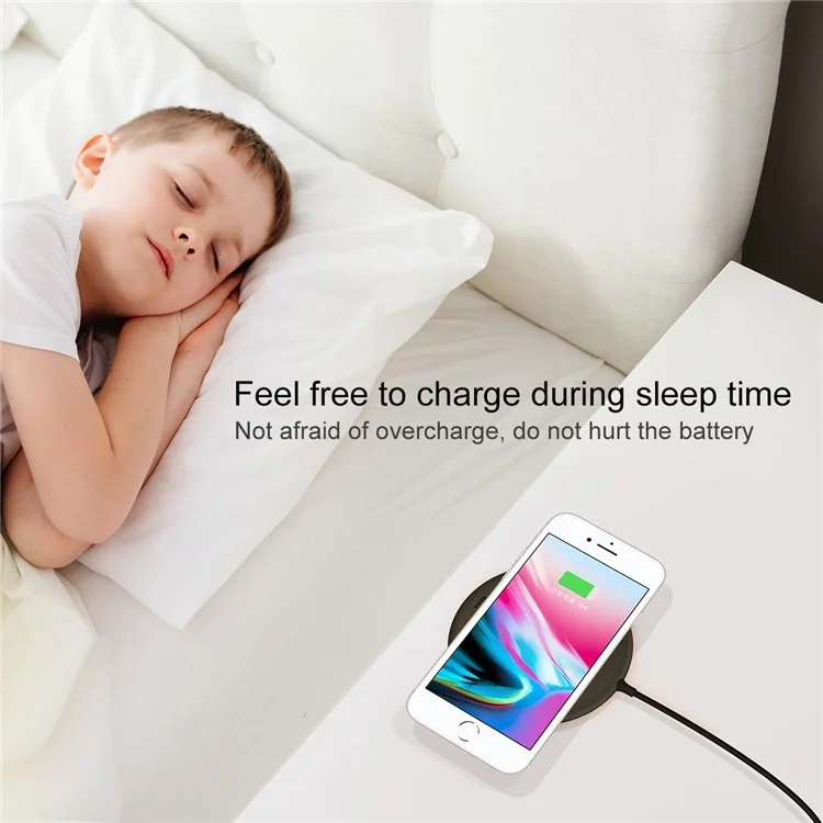 BASEUS Donut Wireless Charger Wireless Charging Pad for iPhone X, Samsung Note 8 Etc. (Not Support FOD Function) - Black