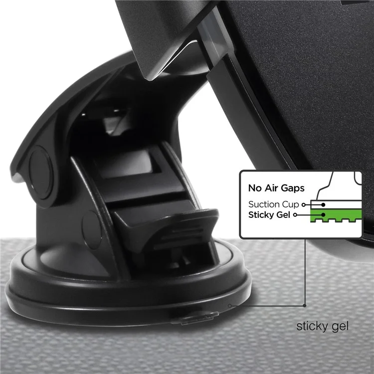 360 Degree Rotation Suction Cup Phone Holder Car Dashboard Windshield Cellphone Wireless Charging Cradle
