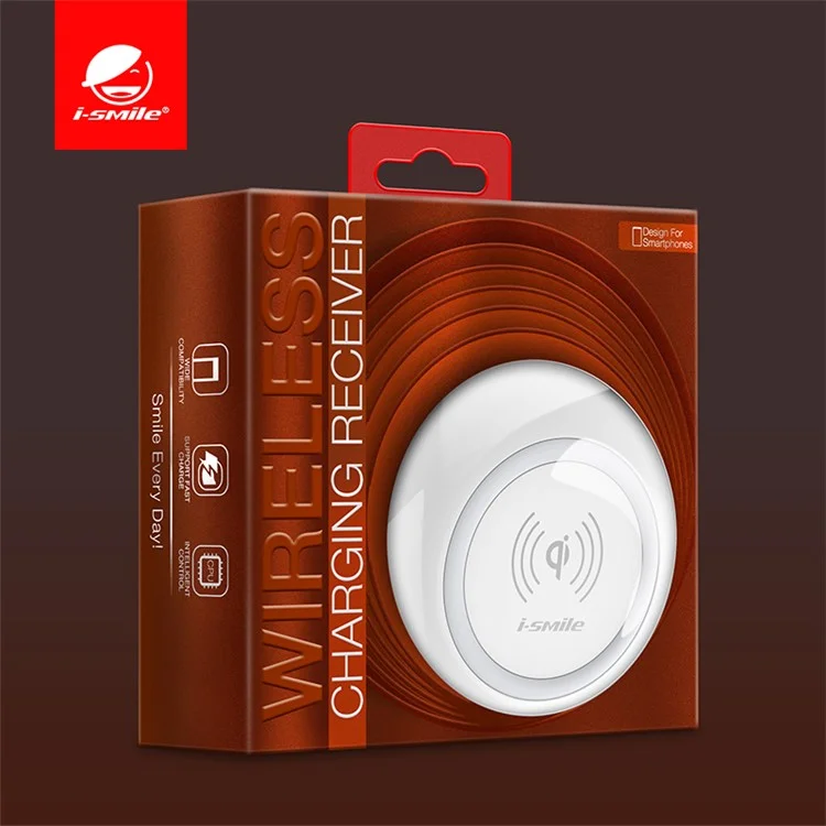 ISMILE Thor Series Round Wireless Fast Charging Pad for iPhone X/8/8 Plus/Samsung Galaxy Note8/S8/S7/S6 Etc. - White