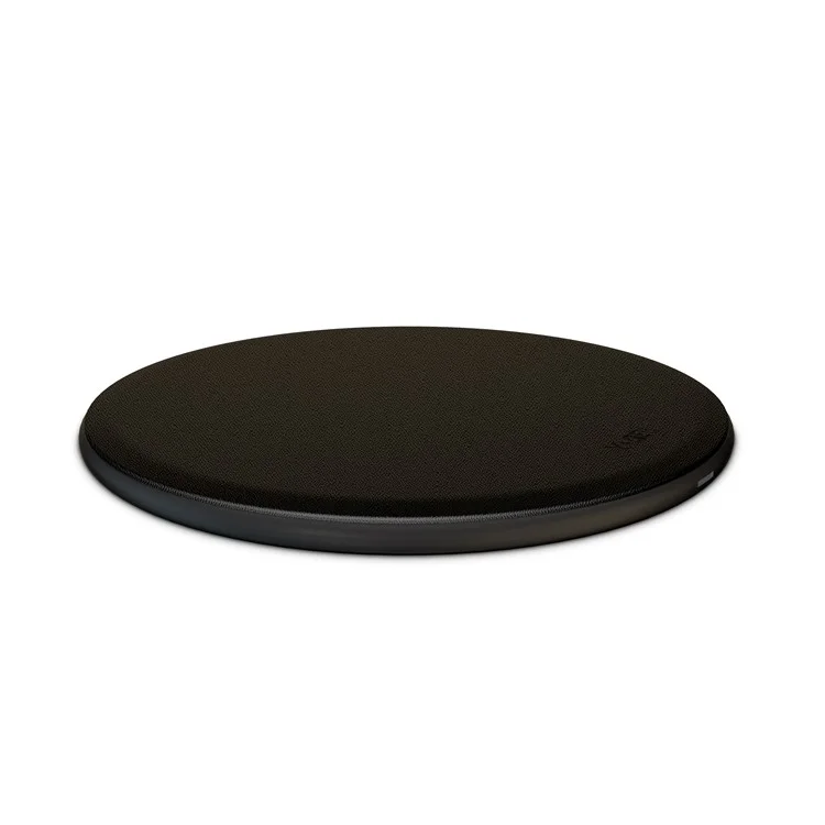 YOGEE YA003 Universal Round PU Leather 10W Qi Wireless Charging Mat for iPhone X/8/8 Plus, Samsung Note 8/S8/S8 Plus - Black