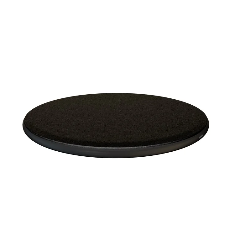 YOGEE YA003 Universal Round PU Leather 10W Qi Wireless Charging Mat for iPhone X/8/8 Plus, Samsung Note 8/S8/S8 Plus - Black