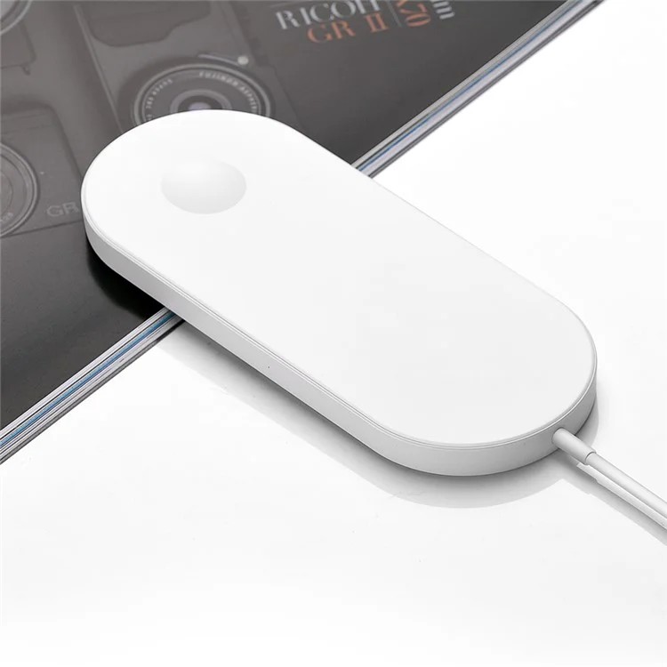 2-in-1 Qi Wireless Charger Pad for Phone and Apple Watch - White