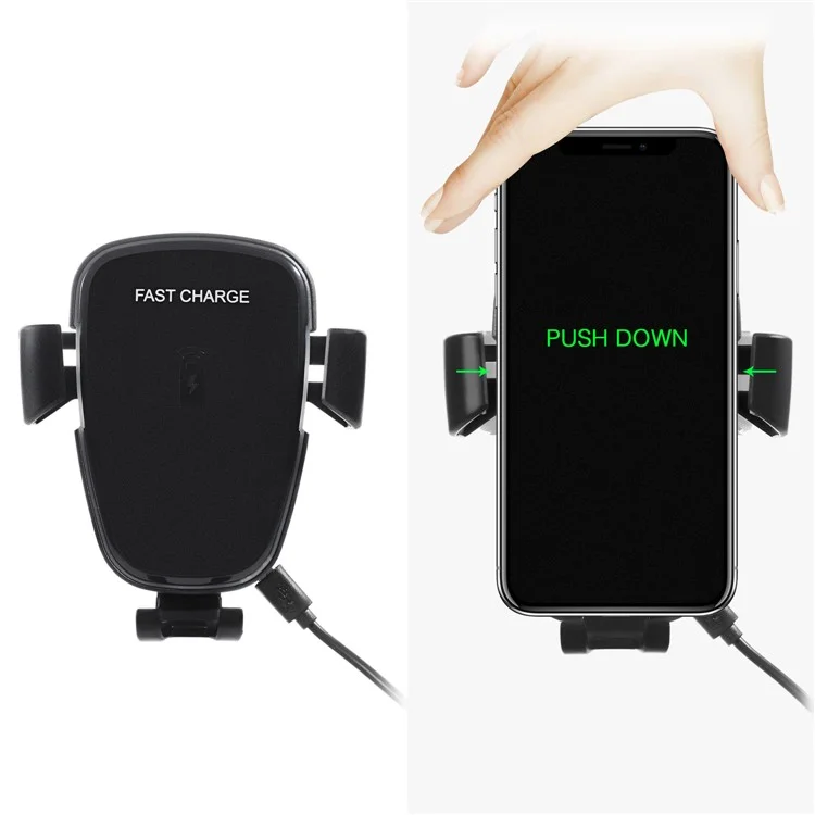 360 Degree Rotary Gravity Car Air Vent Mount Qi Wireless Charging Holder for iPhone X/8/8 Plus Etc.